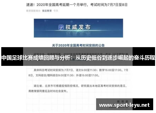 中国足球比赛成绩回顾与分析：从历史低谷到逐步崛起的奋斗历程